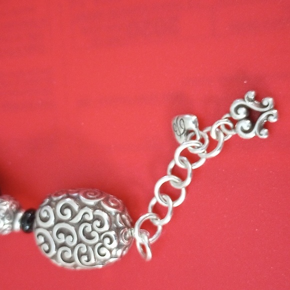 Brighton Chunky Bracelet with Black Onyx Beads and Extender - Picture 4 of 6